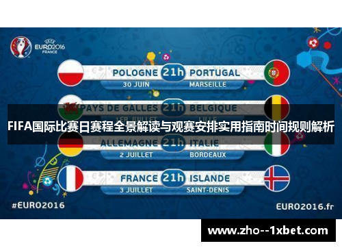 FIFA国际比赛日赛程全景解读与观赛安排实用指南时间规则解析 FIFA国际比赛日赛程全景解读与观赛安排实用指南时间规则解析